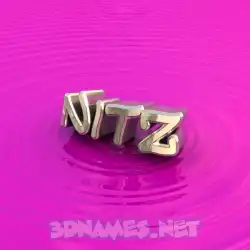nitz in Pink Graffiti style - 3D name wallpaper