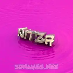 nitza in Pink Graffiti style - 3D name wallpaper