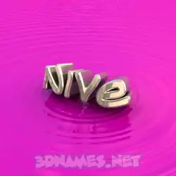 nive in Pink Graffiti style - 3D name wallpaper