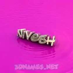 nivesh in Pink Graffiti style - 3D name wallpaper