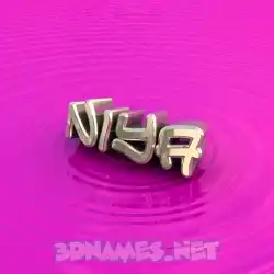 niya in Pink Graffiti style - 3D name wallpaper
