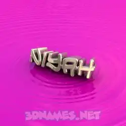 niyah in Pink Graffiti style - 3D name wallpaper