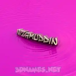 nizamuddin in Pink Graffiti style - 3D name wallpaper