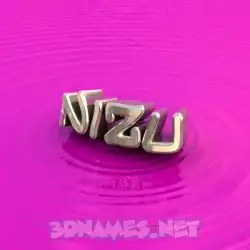 nizu in Pink Graffiti style - 3D name wallpaper