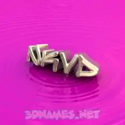 nkvd in Pink Graffiti style - 3D name wallpaper