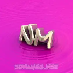 nm in Pink Graffiti style - 3D name wallpaper