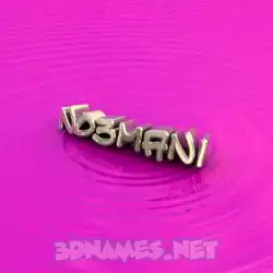 no3mani in Pink Graffiti style - 3D name wallpaper
