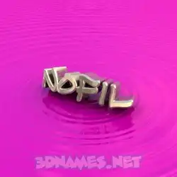 nofil in Pink Graffiti style - 3D name wallpaper