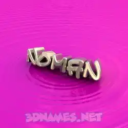 noman in Pink Graffiti style - 3D name wallpaper