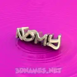 nomy in Pink Graffiti style - 3D name wallpaper