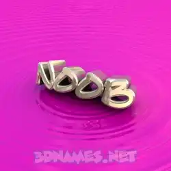 noob in Pink Graffiti style - 3D name wallpaper