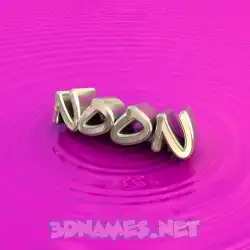 noon in Pink Graffiti style - 3D name wallpaper