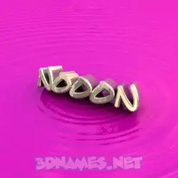 nooon in Pink Graffiti style - 3D name wallpaper