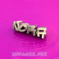 nora in Pink Graffiti style - 3D name wallpaper
