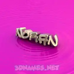 noran in Pink Graffiti style - 3D name wallpaper