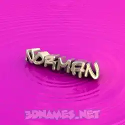 norman in Pink Graffiti style - 3D name wallpaper