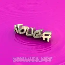 nouga in Pink Graffiti style - 3D name wallpaper