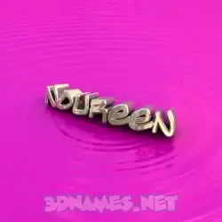noureen in Pink Graffiti style - 3D name wallpaper