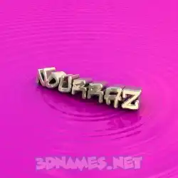nourraz in Pink Graffiti style - 3D name wallpaper