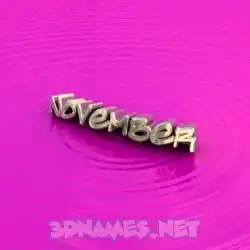 november in Pink Graffiti style - 3D name wallpaper