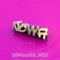 nowa in Pink Graffiti style - 3D name wallpaper