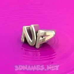 np in Pink Graffiti style - 3D name wallpaper