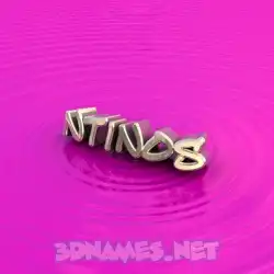 ntinos in Pink Graffiti style - 3D name wallpaper