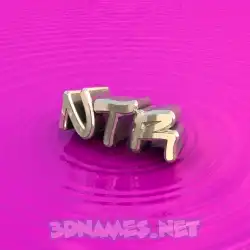 ntr in Pink Graffiti style - 3D name wallpaper
