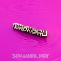 nuhondau in Pink Graffiti style - 3D name wallpaper