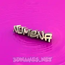 numena in Pink Graffiti style - 3D name wallpaper