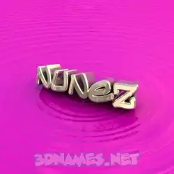 nunez in Pink Graffiti style - 3D name wallpaper