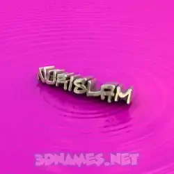 nurislam in Pink Graffiti style - 3D name wallpaper