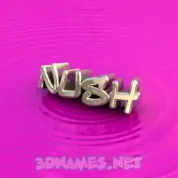 nush in Pink Graffiti style - 3D name wallpaper