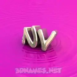nv in Pink Graffiti style - 3D name wallpaper