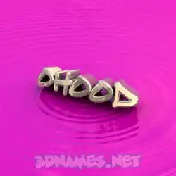 ohood in Pink Graffiti style - 3D name wallpaper