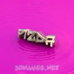 pizda in Pink Graffiti style - 3D name wallpaper