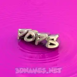 pops in Pink Graffiti style - 3D name wallpaper
