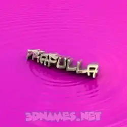 prafulla in Pink Graffiti style - 3D name wallpaper