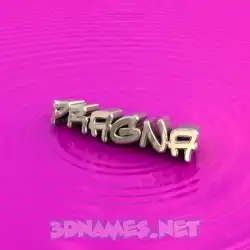 pragna in Pink Graffiti style - 3D name wallpaper