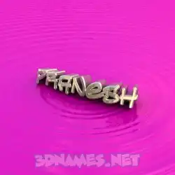 pranesh in Pink Graffiti style - 3D name wallpaper