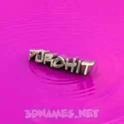 purohit in Pink Graffiti style - 3D name wallpaper