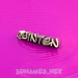 quinten in Pink Graffiti style - 3D name wallpaper