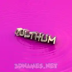 qulthum in Pink Graffiti style - 3D name wallpaper
