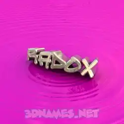 radox in Pink Graffiti style - 3D name wallpaper