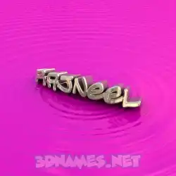 rajneel in Pink Graffiti style - 3D name wallpaper