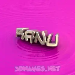 ranu in Pink Graffiti style - 3D name wallpaper
