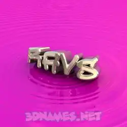 ravs in Pink Graffiti style - 3D name wallpaper