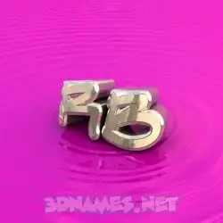 rb in Pink Graffiti style - 3D name wallpaper