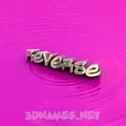 reverse in Pink Graffiti style - 3D name wallpaper