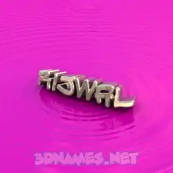 rijwal in Pink Graffiti style - 3D name wallpaper